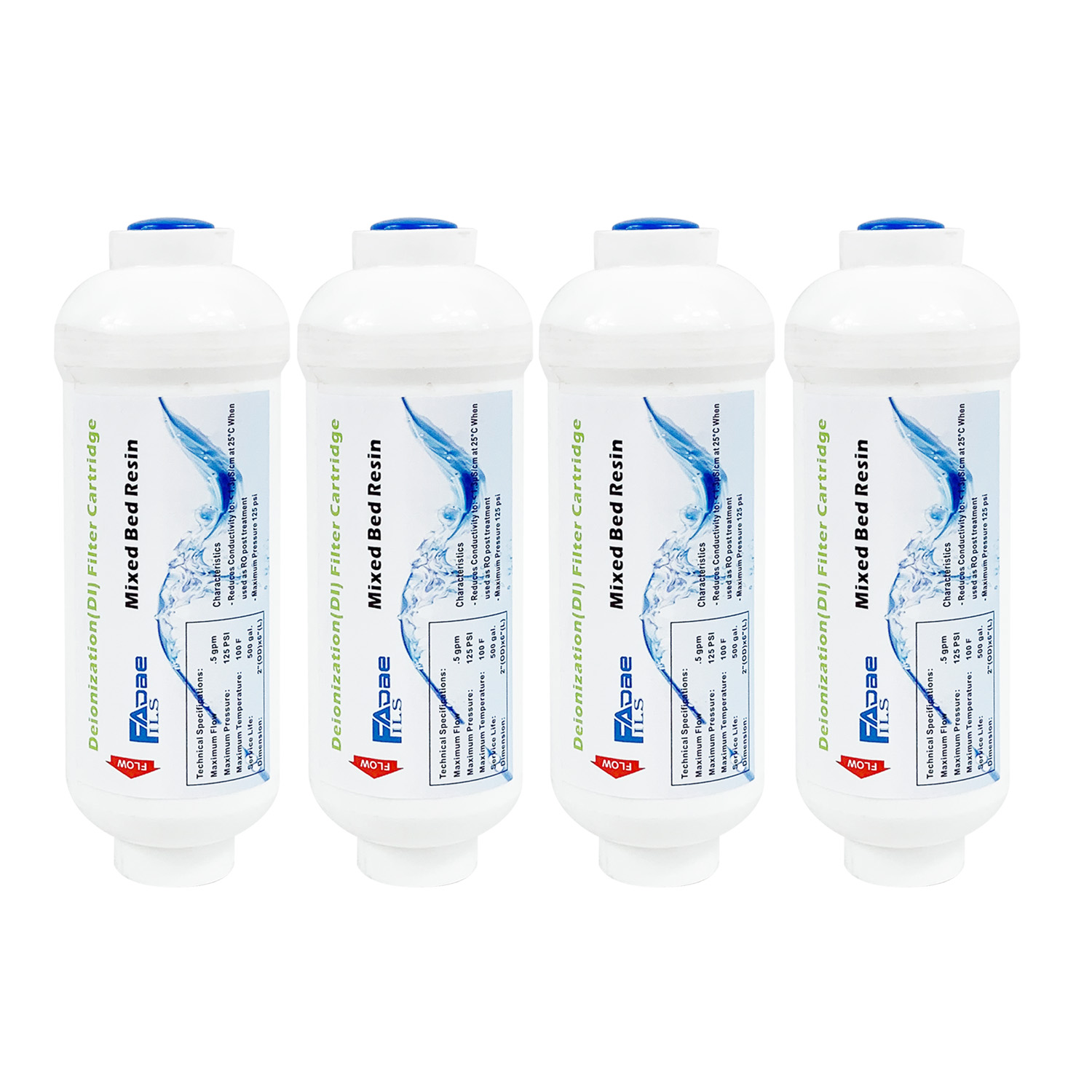 Xlab Medical - 4 Pack Inline DI Mixed Bed
