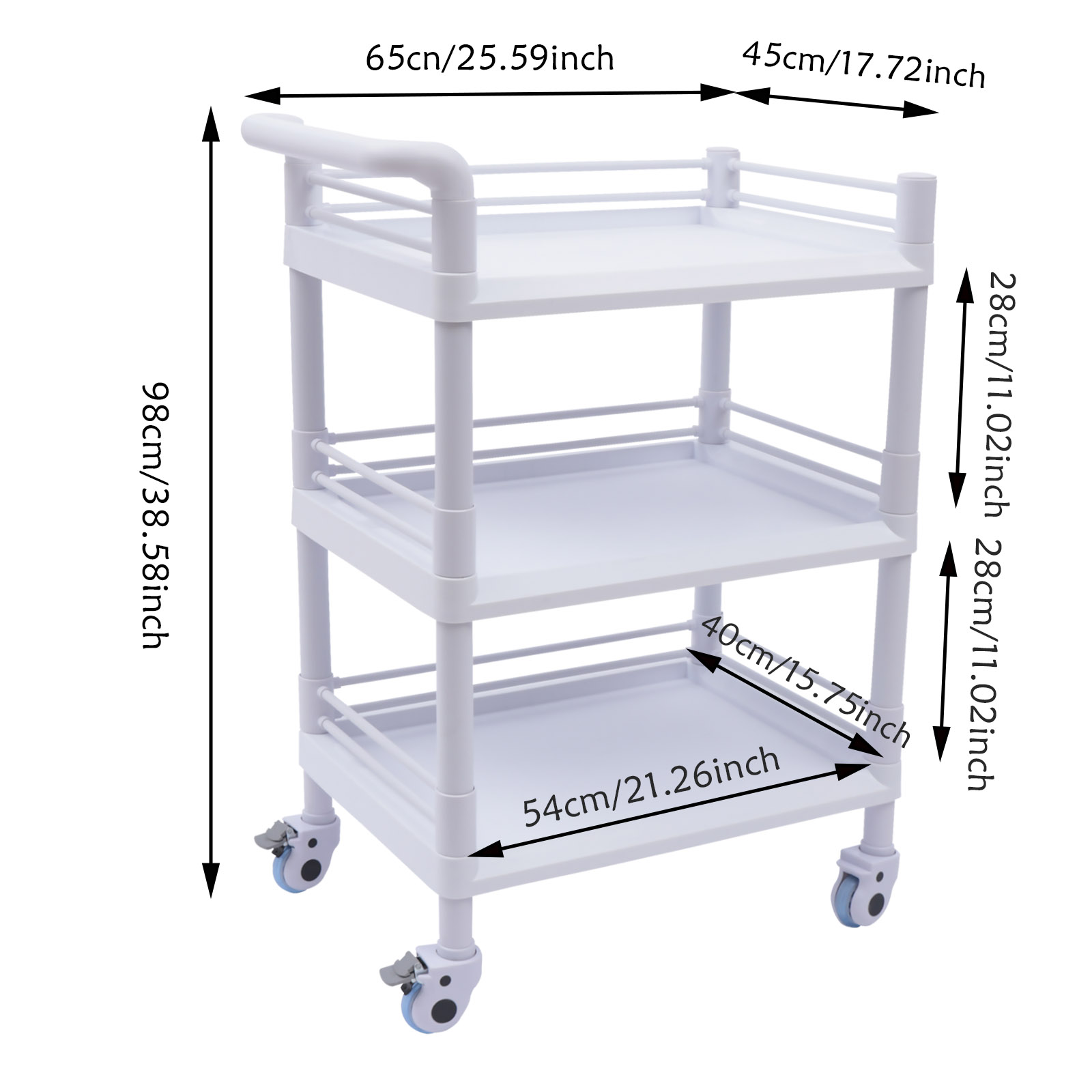 3 Tiers Rolling Cart, Kitchen, - Medical Lab Officer 评论和价格
