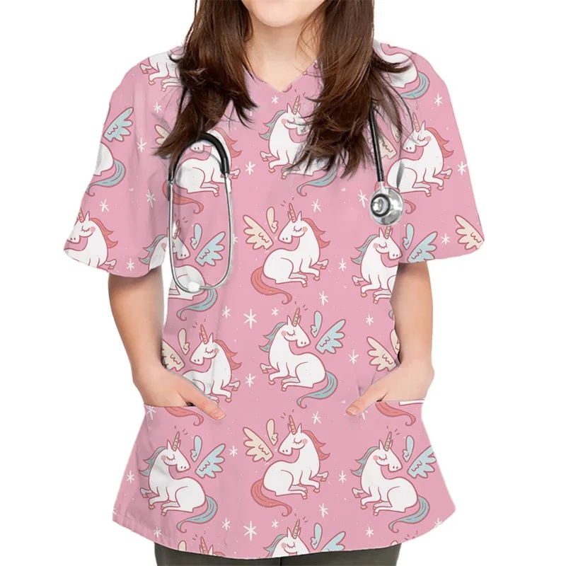 New Cartoon Print Women's Medi - Medical Lab Officer 评论和价格