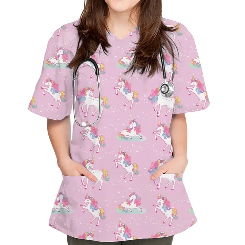 New Cartoon Print Women's Medi - Medical Lab Officer 评论和价格